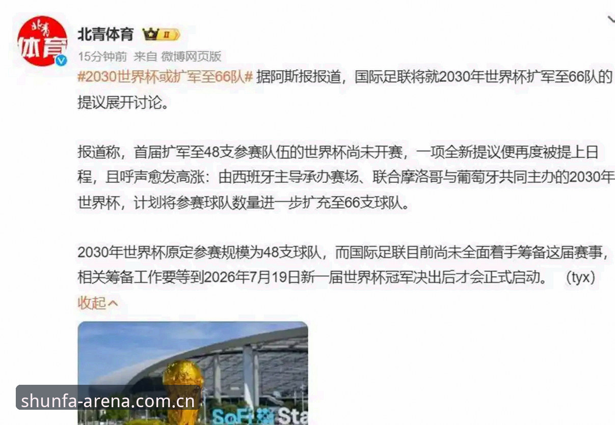 世界杯扩军至66队的3大影响与中国男足的4个机会点